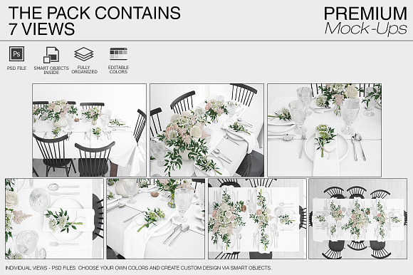 Tablecloth, Runner & Napkins in Product Mockups - product preview 1