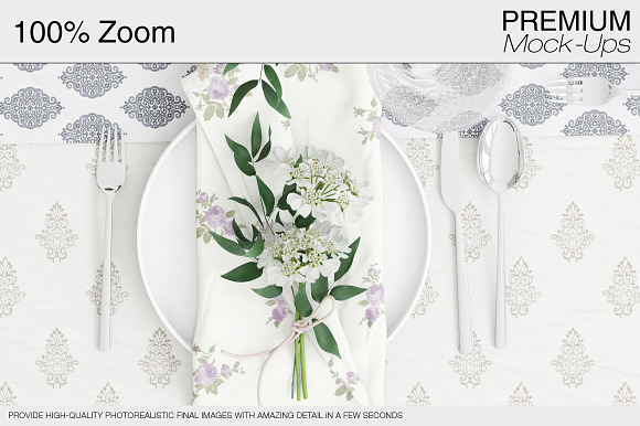Tablecloth, Runner & Napkins in Product Mockups - product preview 4