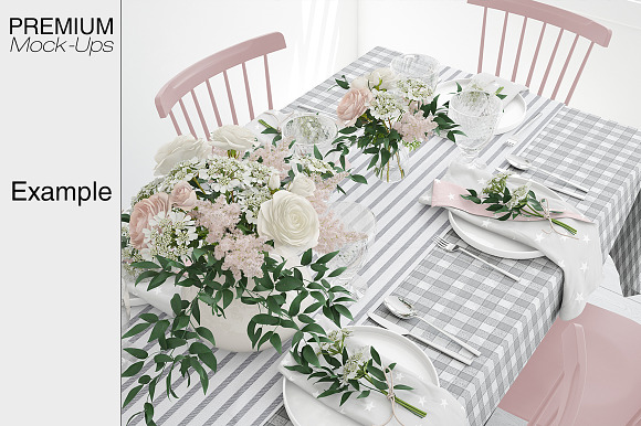 Tablecloth, Runner & Napkins in Product Mockups - product preview 9
