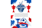 Football sport game banner for soccer club design