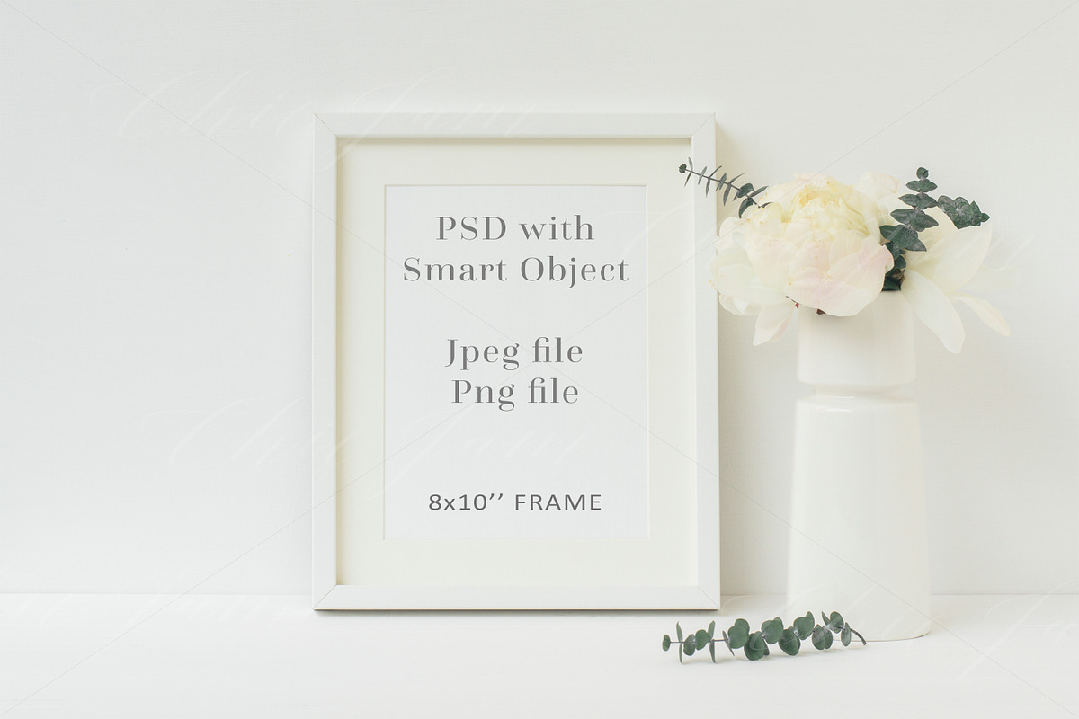Floral frame mockup 8x10 - wfr110 in Print Mockups - product preview 8