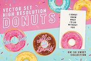 Donuts Vector Illustration Set