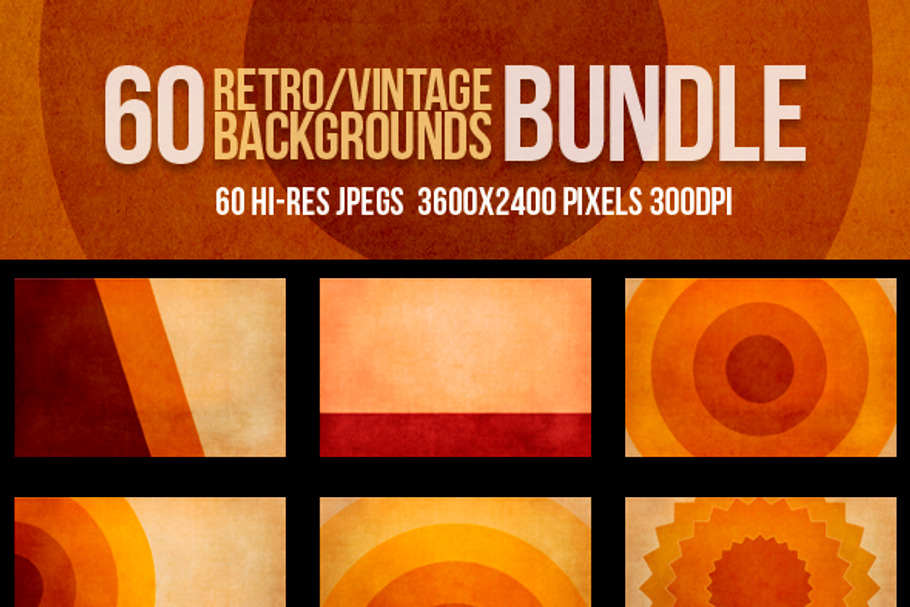 60 Retro Vintage Backgrounds in Graphics - product preview 8
