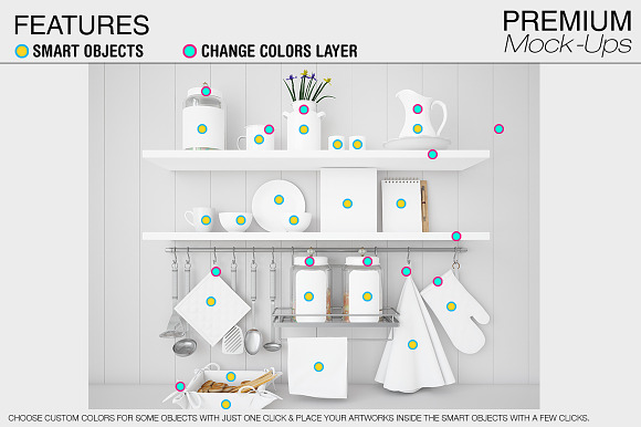 Kitchen Accessories Set in Product Mockups - product preview 2
