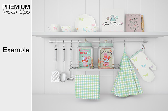 Kitchen Accessories Set in Product Mockups - product preview 5