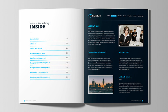 Website Style Brochure Design in Brochure Templates - product preview 1