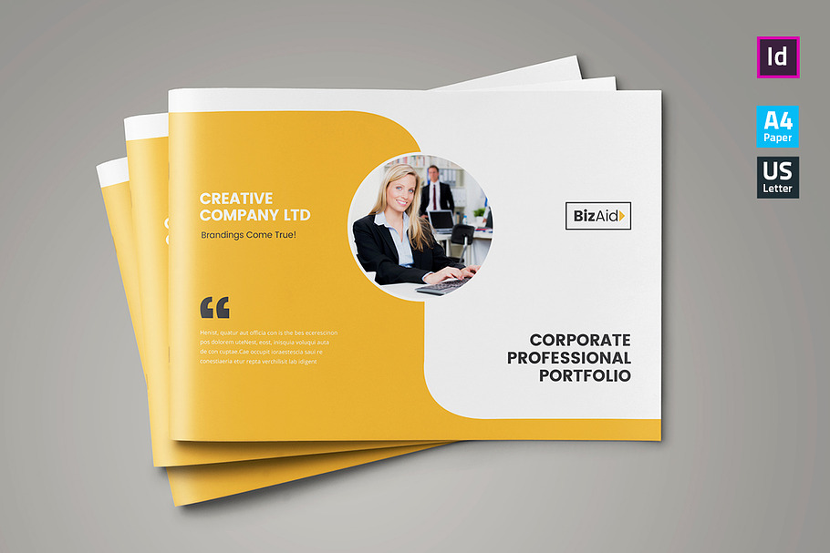 Company Profile / Landscape in Brochure Templates - product preview 8