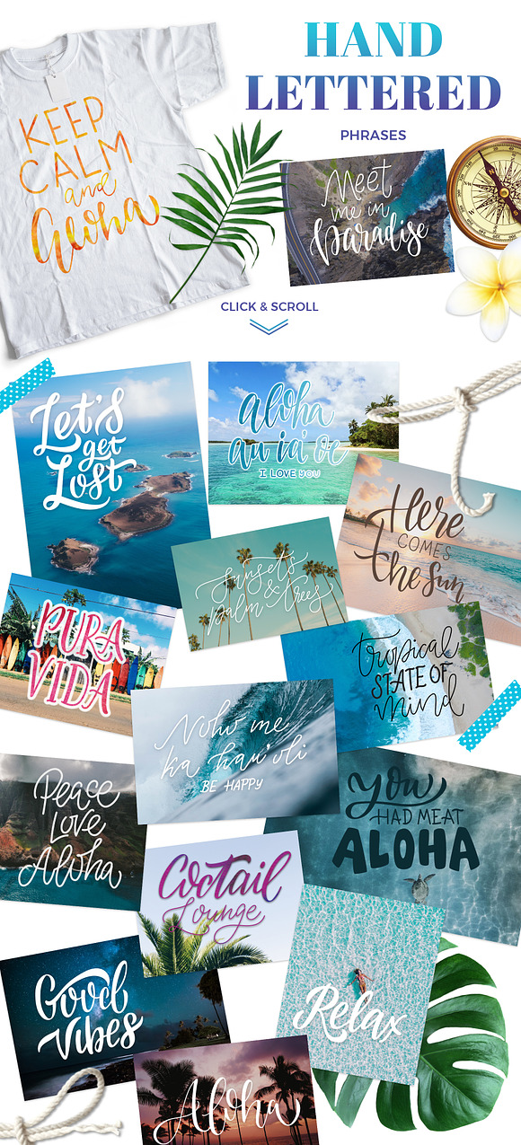 Hawaii - watercolor design bundle in Illustrations - product preview 3