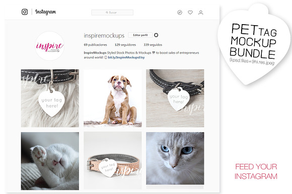 Heart Pet Tag Mockup + PSD in Product Mockups - product preview 2