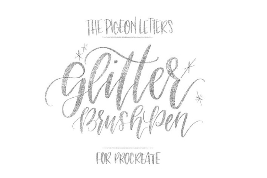Procreate Glitter Lettering Brush in Add-Ons - product preview 8