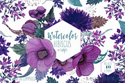 Twilight Tropical Watercolor Floral