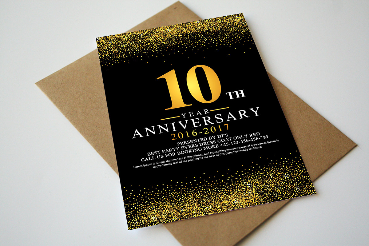 Anniversary Invitation+Rsvp Template in Postcard Templates - product preview 8