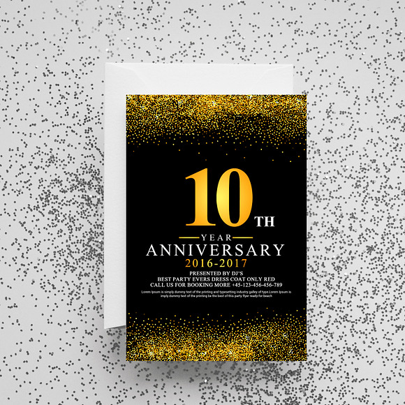 Anniversary Invitation+Rsvp Template in Postcard Templates - product preview 3