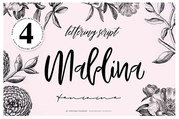 Maldina Feminime (4 fonts) in Script Fonts - product preview 6