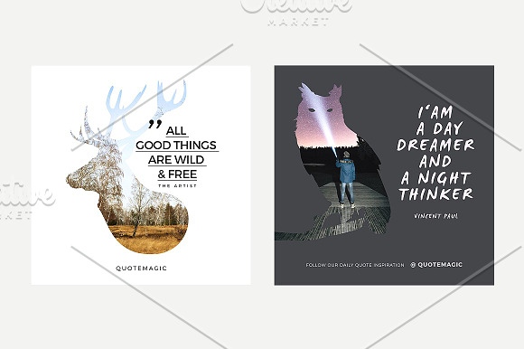 Kewan - 8 Quote Animality Design in Instagram Templates - product preview 1