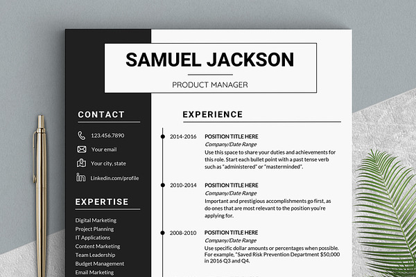 Word Resume Template - CV Design