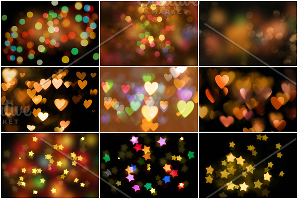 Christmas bokeh overlays package in Objects - product preview 4