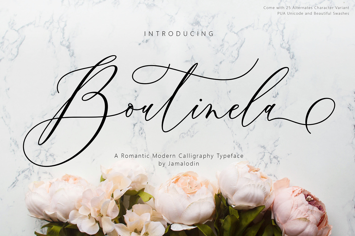 Boutinela Script in Script Fonts - product preview 8