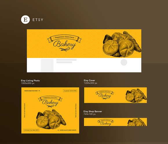 Social Media Pack | Bakery in Social Media Templates - product preview 5