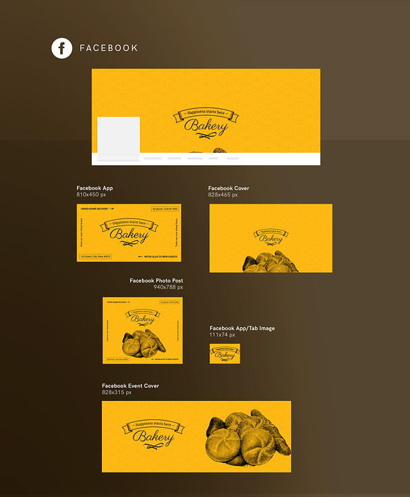 Social Media Pack | Bakery in Social Media Templates - product preview 8