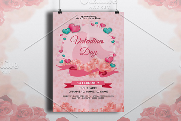 Valentine's Day Party Flyer V728