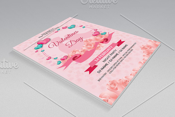 Valentine's Day Party Flyer V728 in Flyer Templates - product preview 1