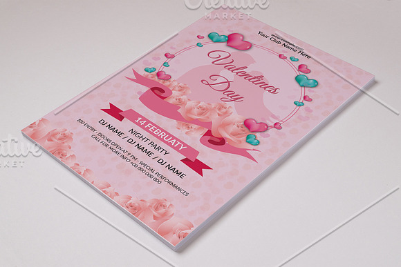 Valentine's Day Party Flyer V728 in Flyer Templates - product preview 3