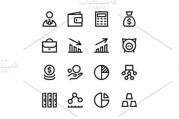Finance, Business Icons Pack 1