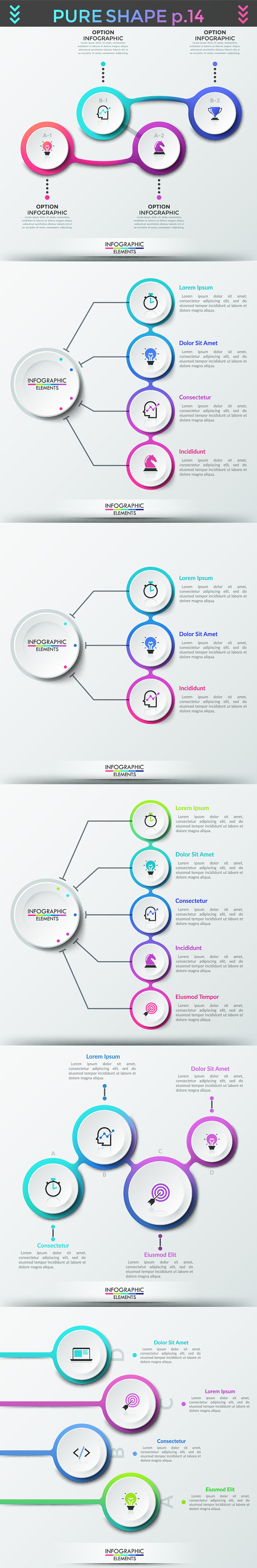 Pure Shape Infographic Bundle in Presentation Templates - product preview 16