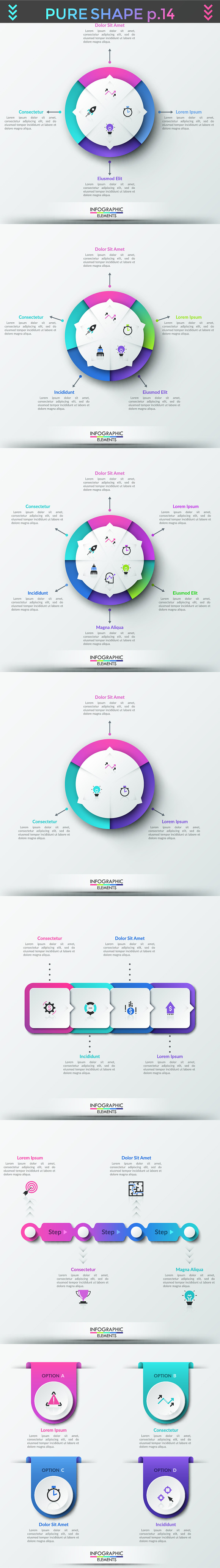 Pure Shape Infographic Bundle in Presentation Templates - product preview 17