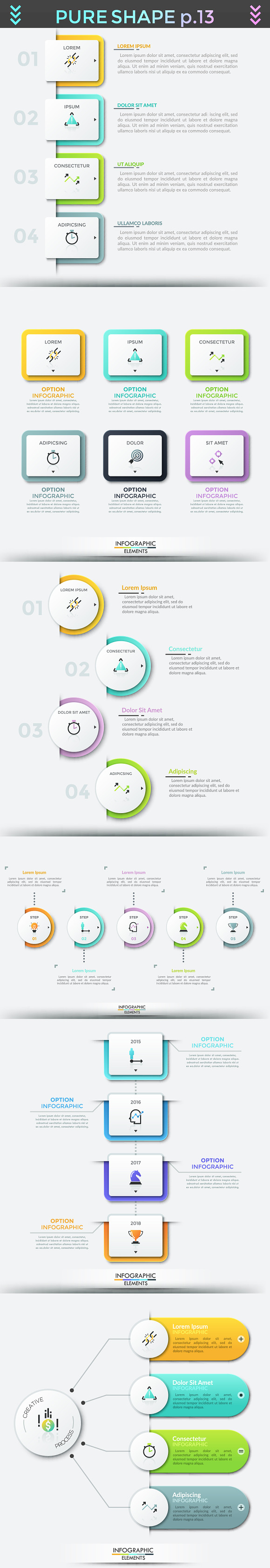 Pure Shape Infographic Bundle in Presentation Templates - product preview 18