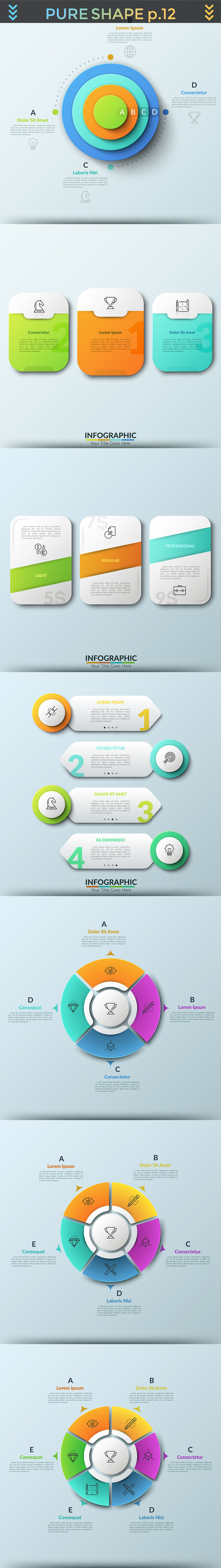 Pure Shape Infographic Bundle in Presentation Templates - product preview 20