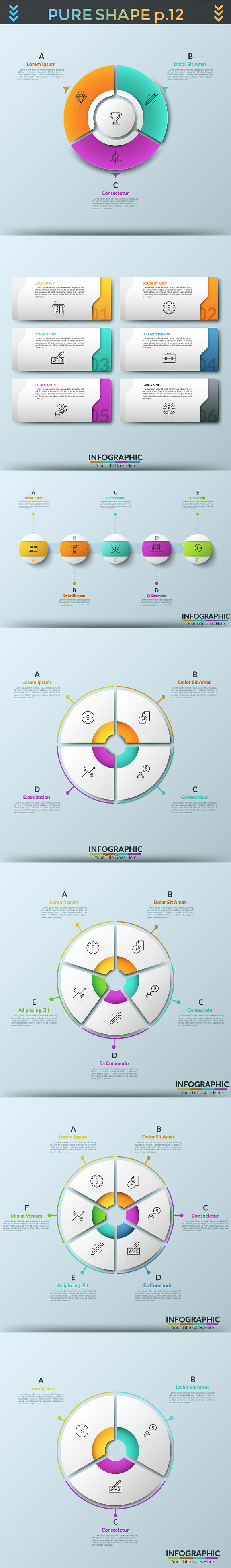 Pure Shape Infographic Bundle in Presentation Templates - product preview 21