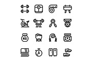 Workout, Fitness, Gym Icons Pack 1