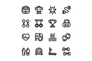 Workout, Fitness, Gym Icons Pack 2