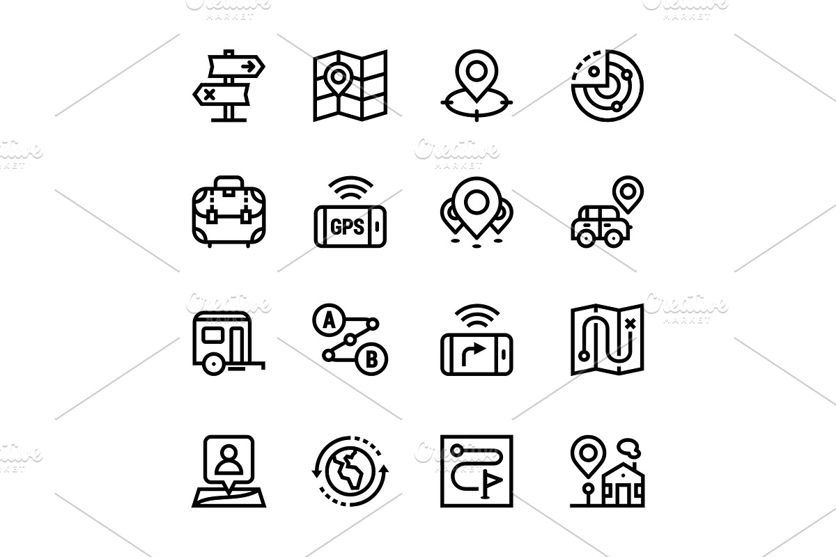 Navigation, Trip Icons Pack 2 in Icons - product preview 8