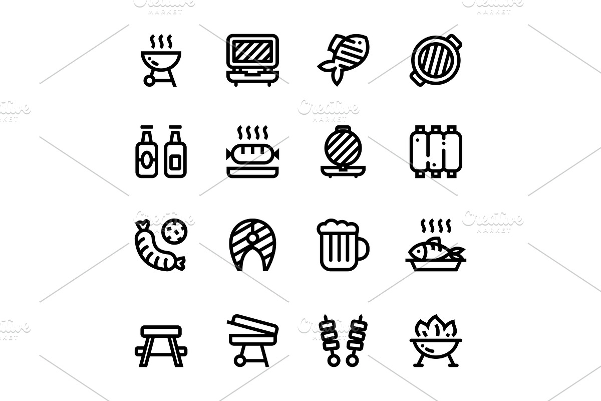 Barbecue, Grill, Meat Icons Pack 2 in Graphics - product preview 8