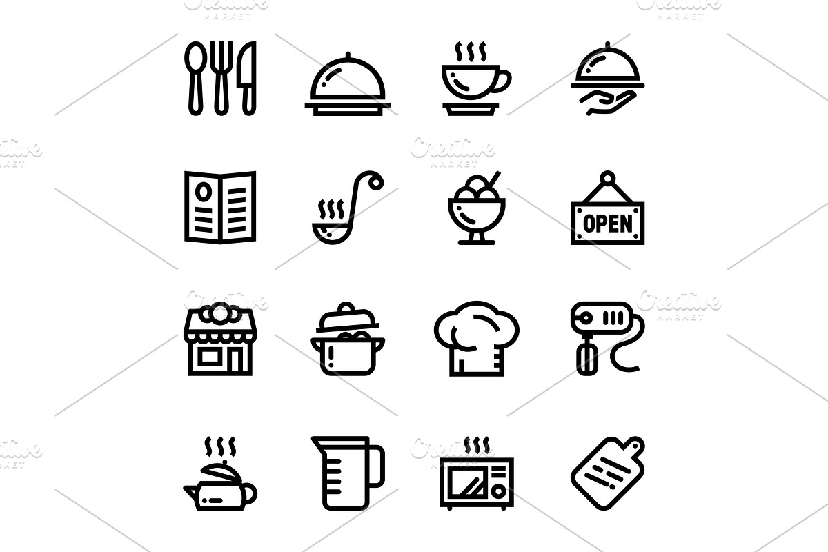 Restaurant, Cooking Icons Pack 1 in Graphics - product preview 8