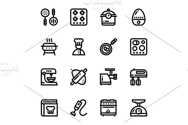 Restaurant, Cooking Icons Pack 3