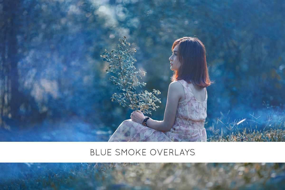 Blue smoke overlays in Objects - product preview 8