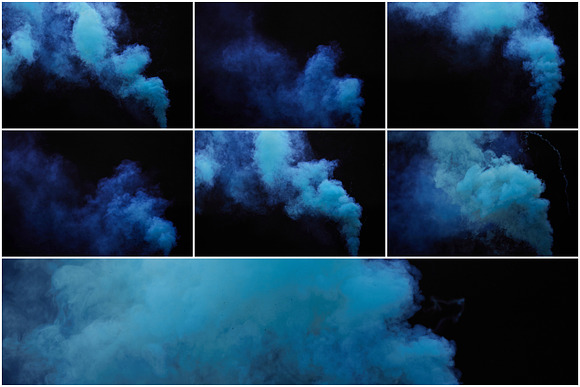 Blue smoke overlays in Objects - product preview 2