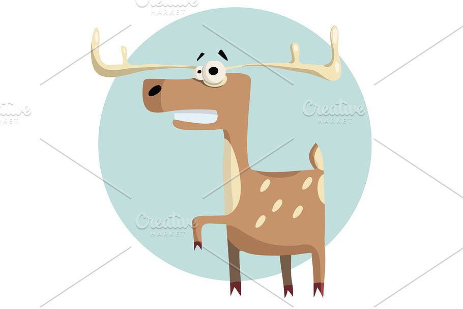 surprised and frightened deer :) in Illustrations - product preview 8