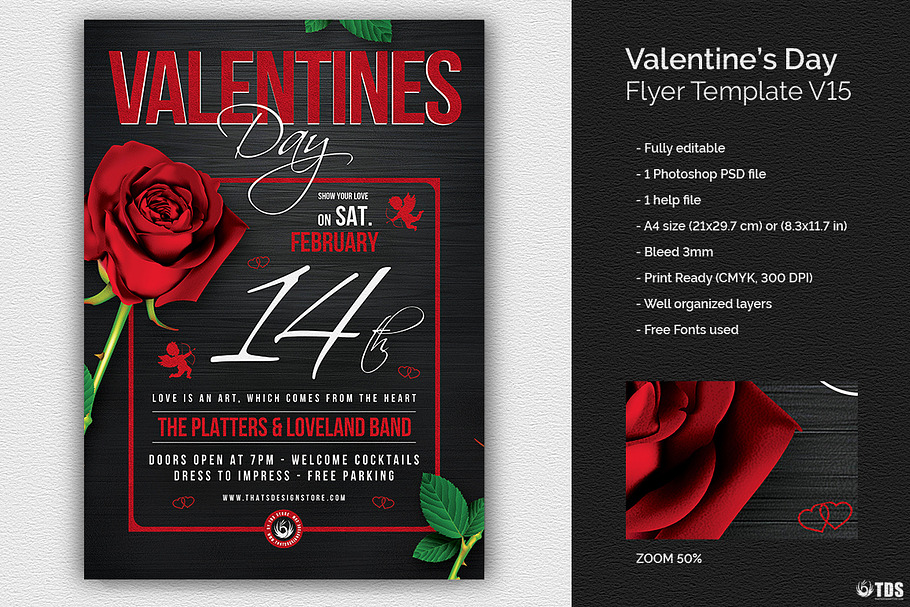 Valentines Day Flyer Template V15 in Flyer Templates - product preview 8