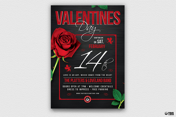 Valentines Day Flyer Template V15 in Flyer Templates - product preview 1