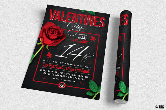 Valentines Day Flyer Template V15 in Flyer Templates - product preview 2