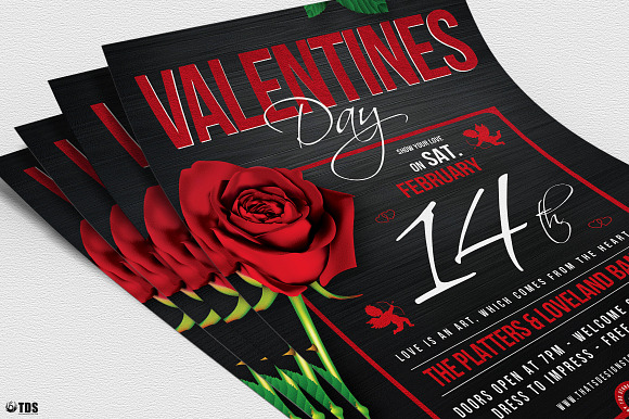 Valentines Day Flyer Template V15 in Flyer Templates - product preview 4