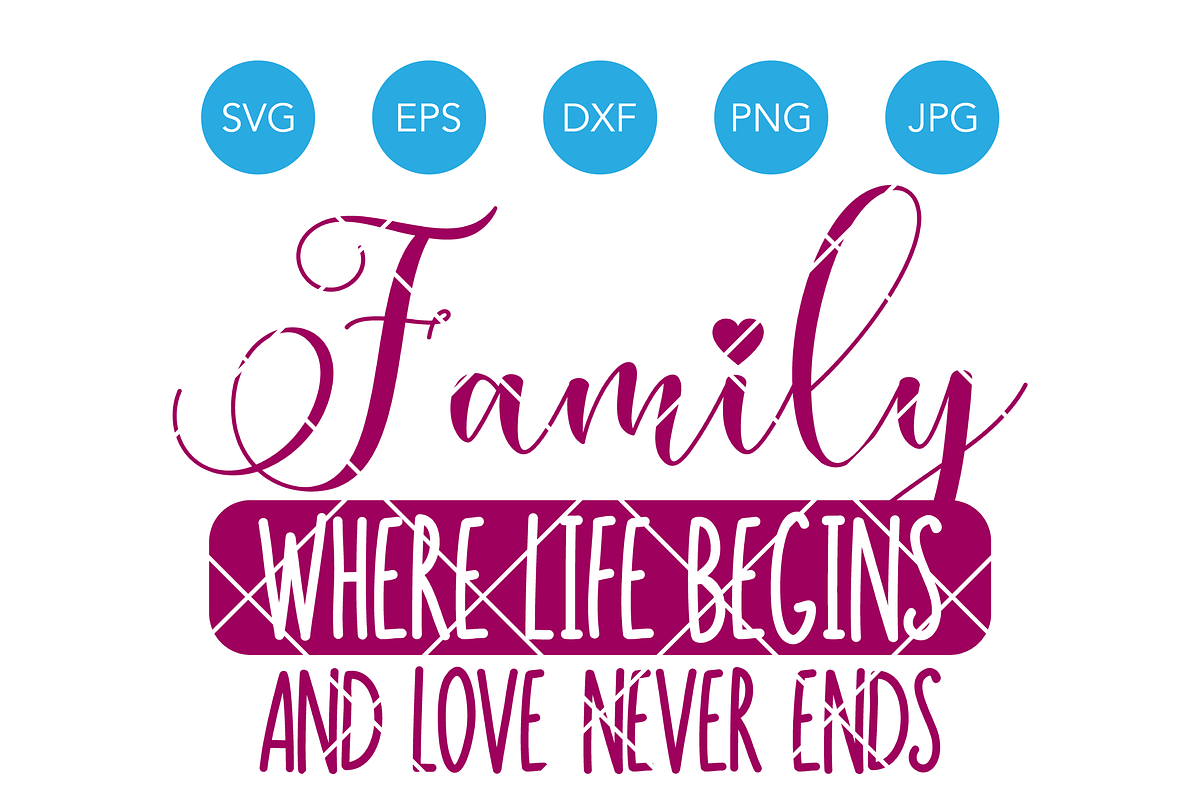 Family Where Life Begins SVG Cut in Illustrations - product preview 8