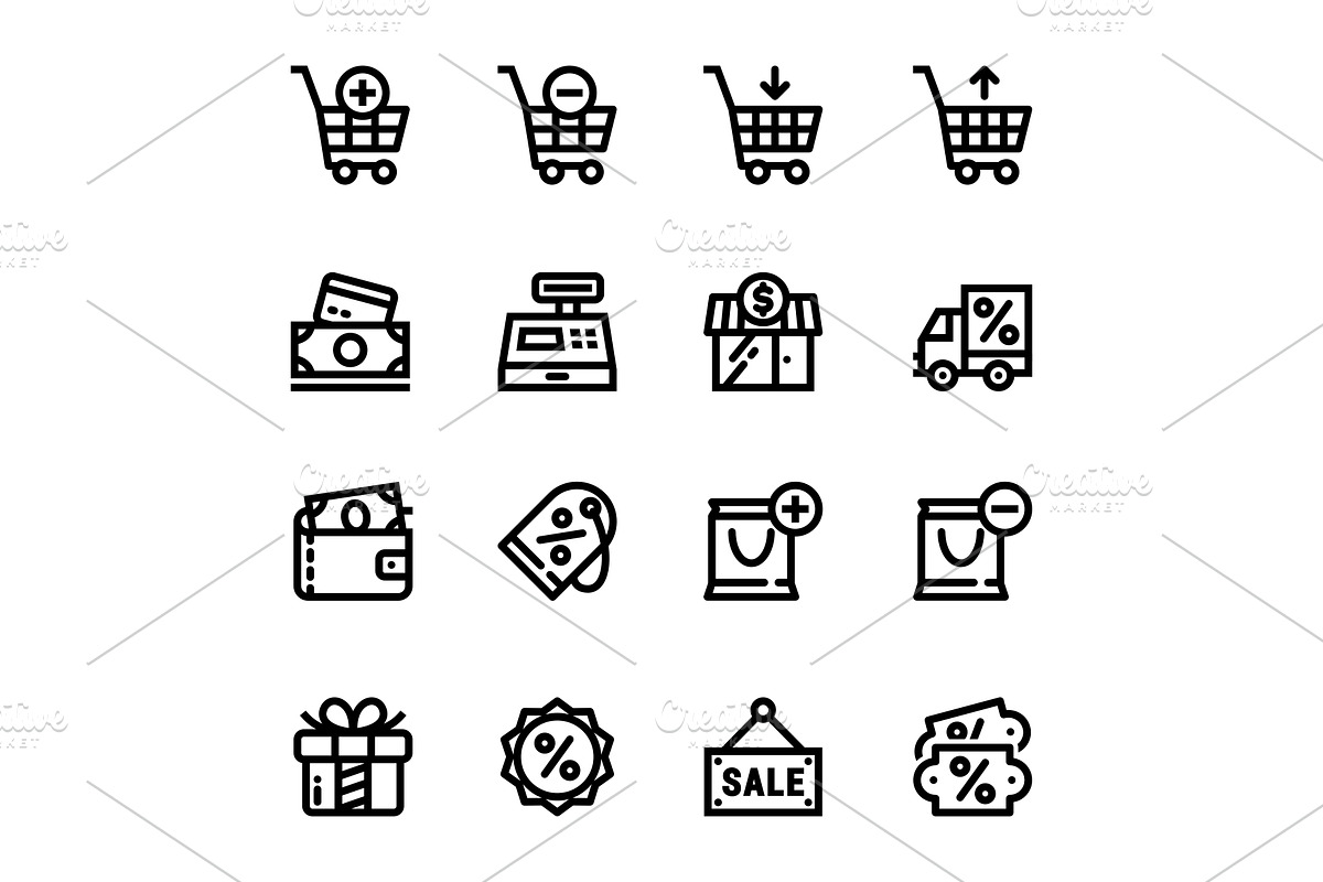 Shopping, Sale Icons Pack 1 in Graphics - product preview 8