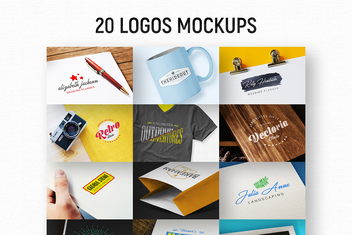 20 Logos Mockups in Product Mockups - product preview 8
