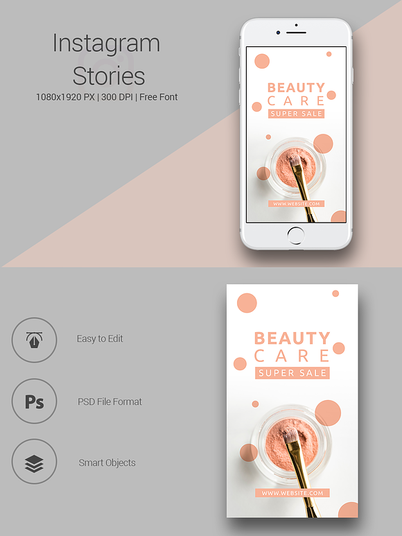 Beauty Instagram Stories in Instagram Templates - product preview 6